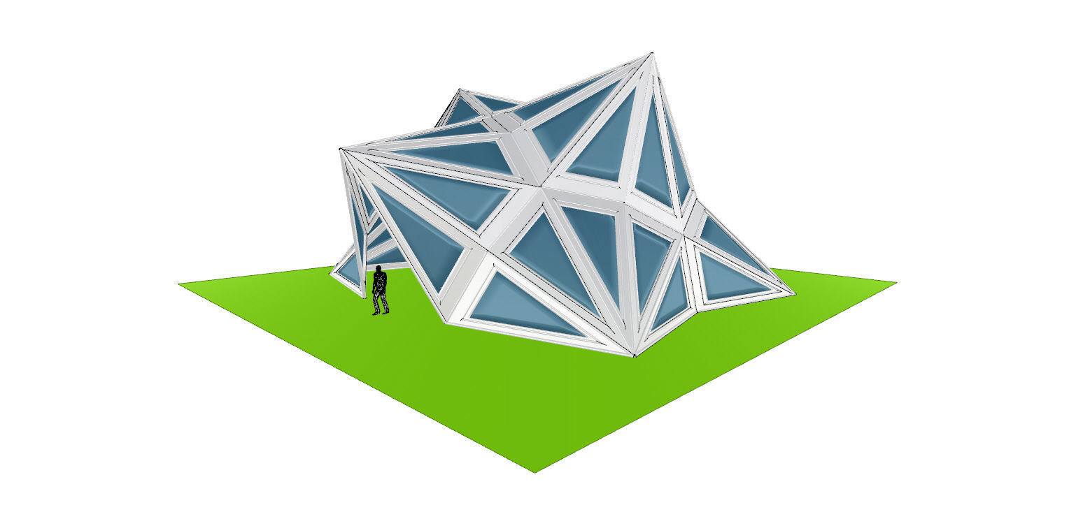 Pointed Diamond Pattern structure 3D model_12