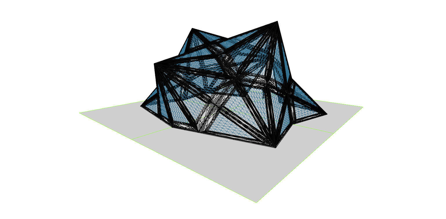 Pointed Diamond Pattern structure 3D model_28