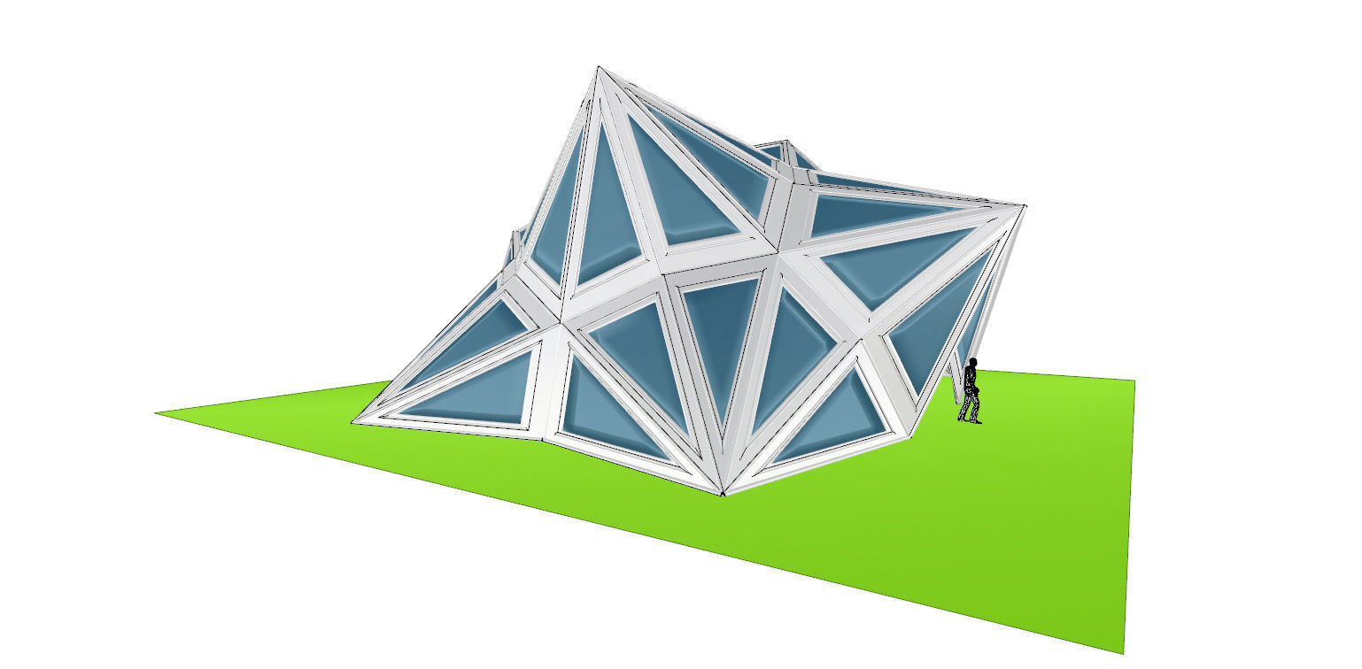 Pointed Diamond Pattern structure 3D model_32