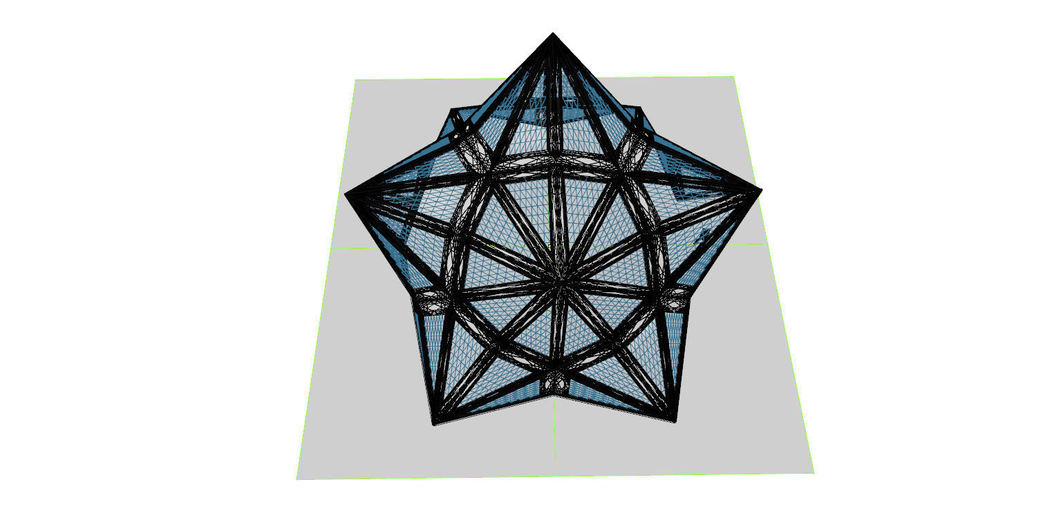 Pointed Diamond Pattern structure 3D model_30