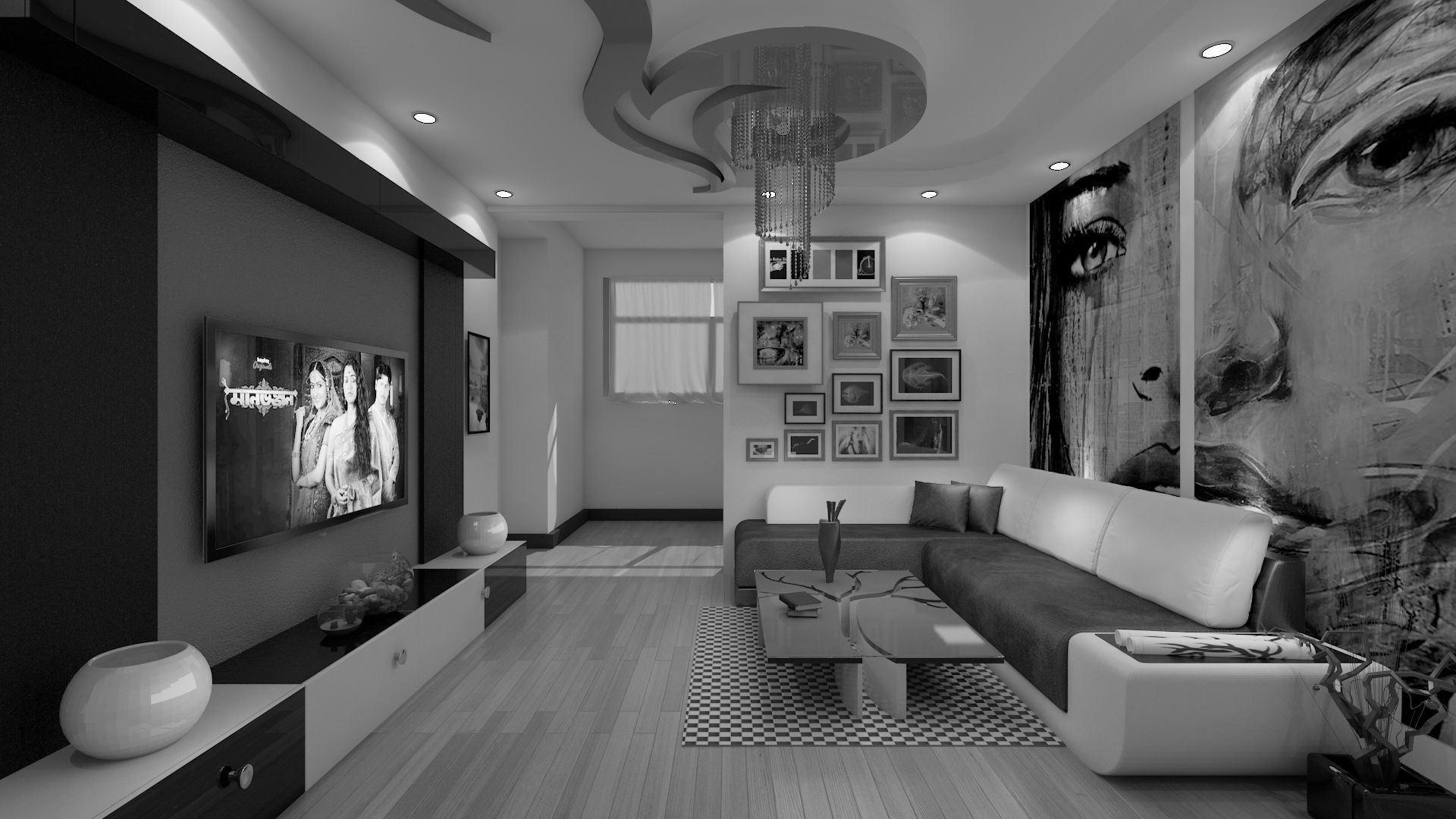 Living room 3D model_1