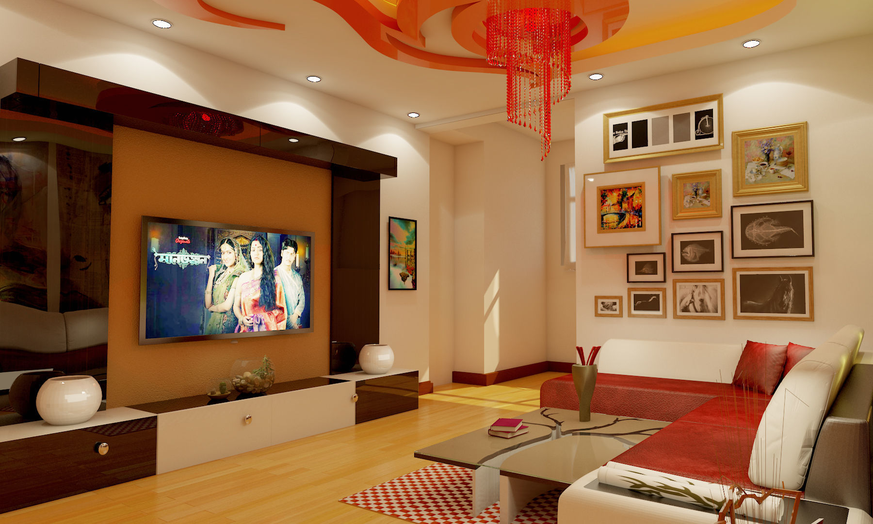 Living room 3D model_2