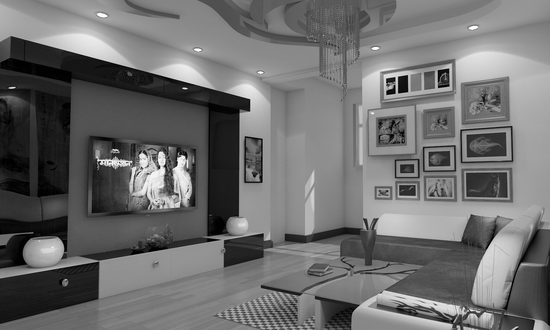 Living room 3D model_3