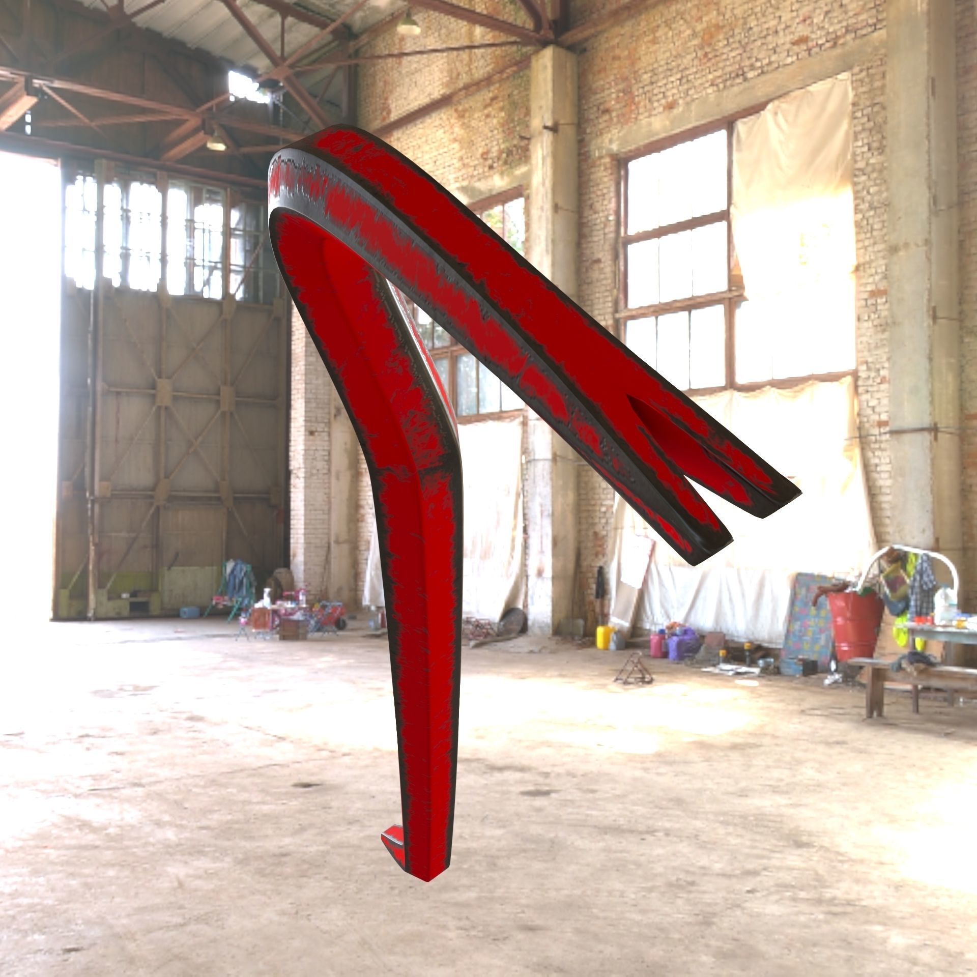 Crowbar pair of cross sticks 3D model_8