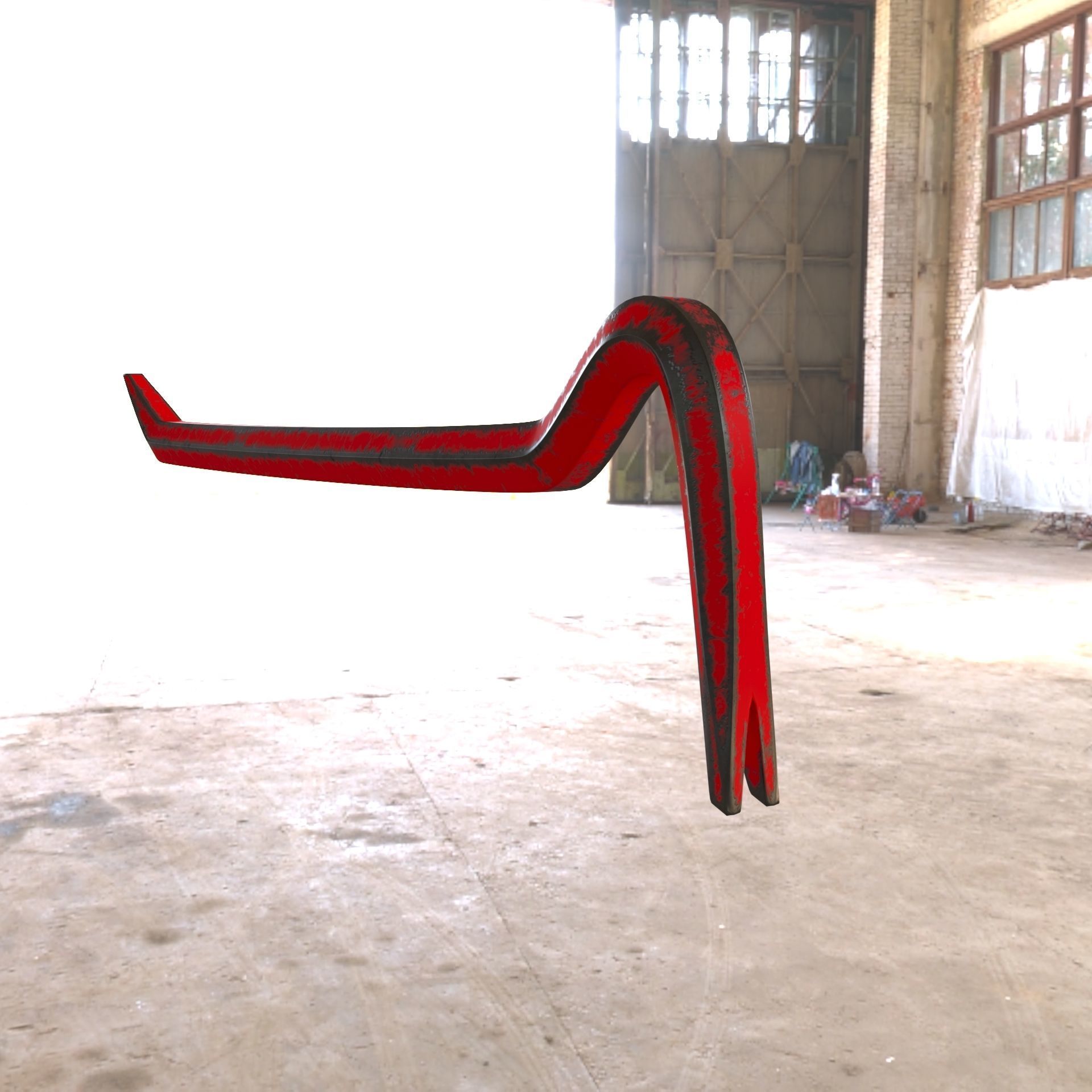 Crowbar pair of cross sticks 3D model_3