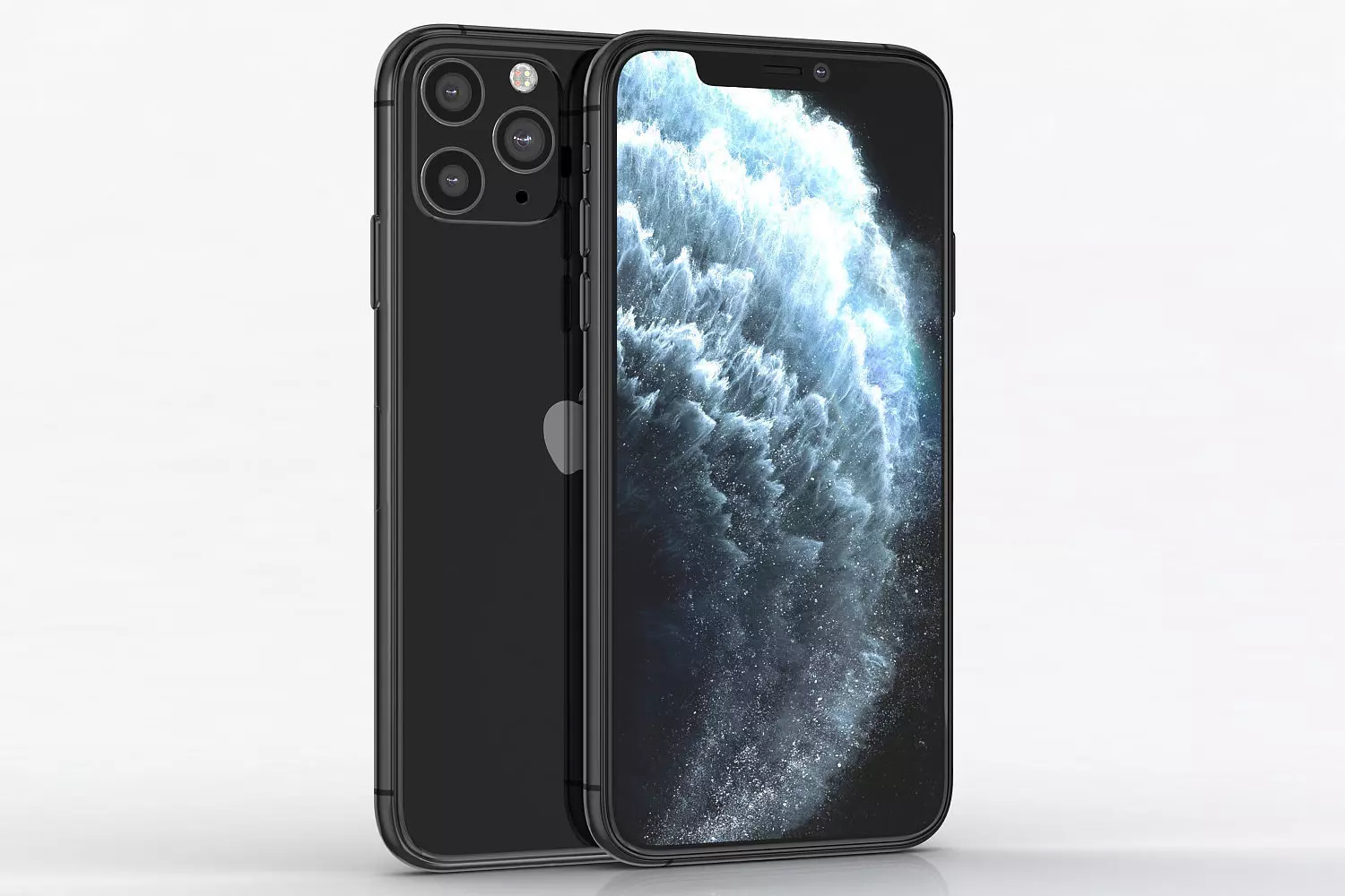 Apple iPhone 11 Pro   Space Gray  Low-poly 3D model_0