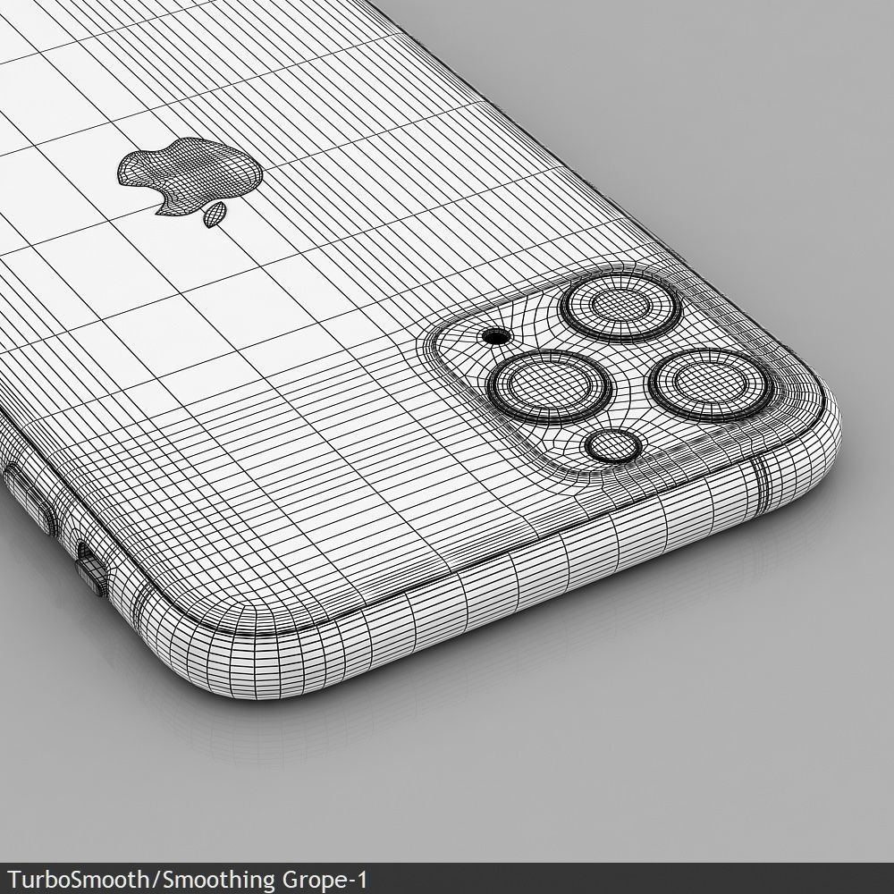 Apple iPhone 11 Pro   Space Gray  Low-poly 3D model_23
