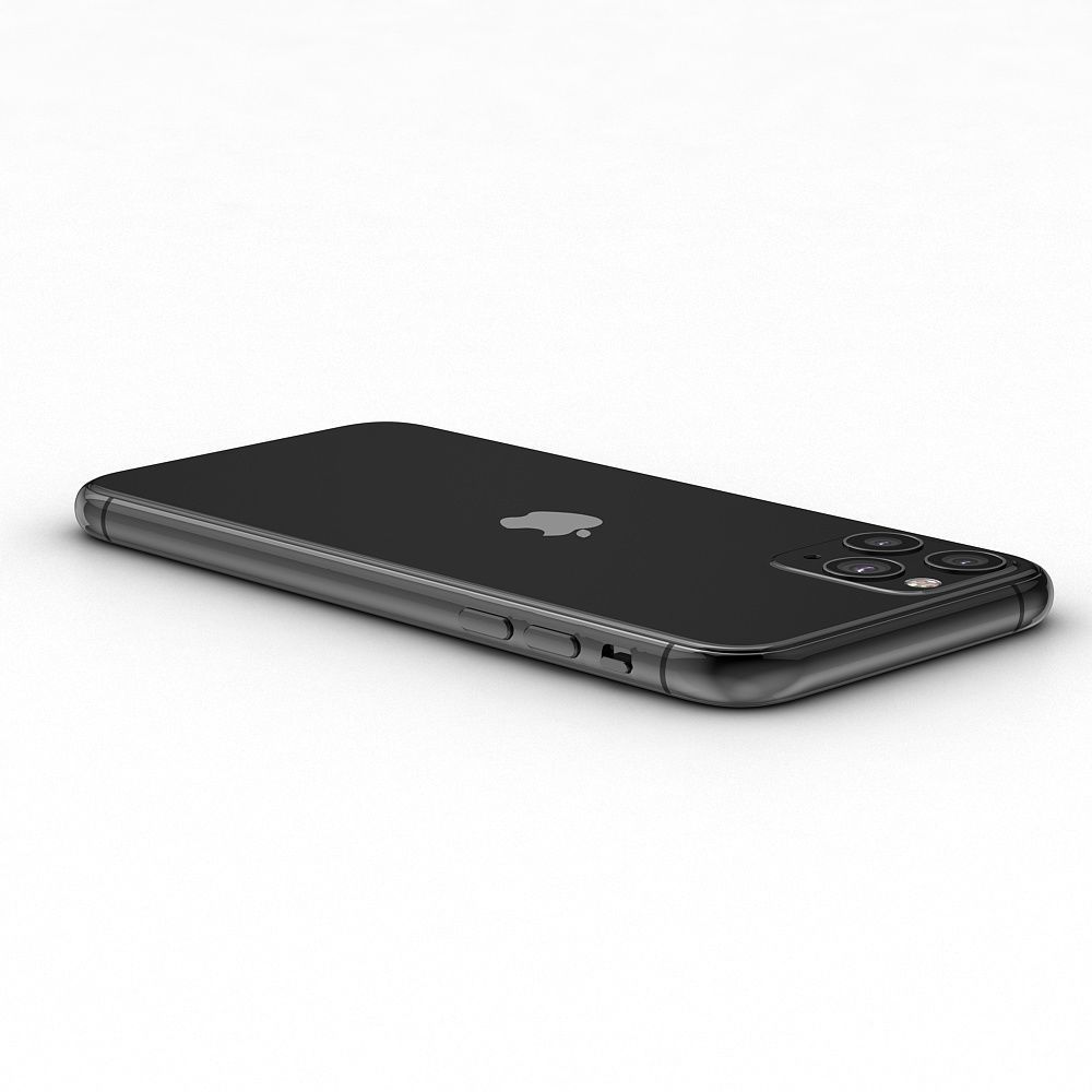 Apple iPhone 11 Pro   Space Gray  Low-poly 3D model_12