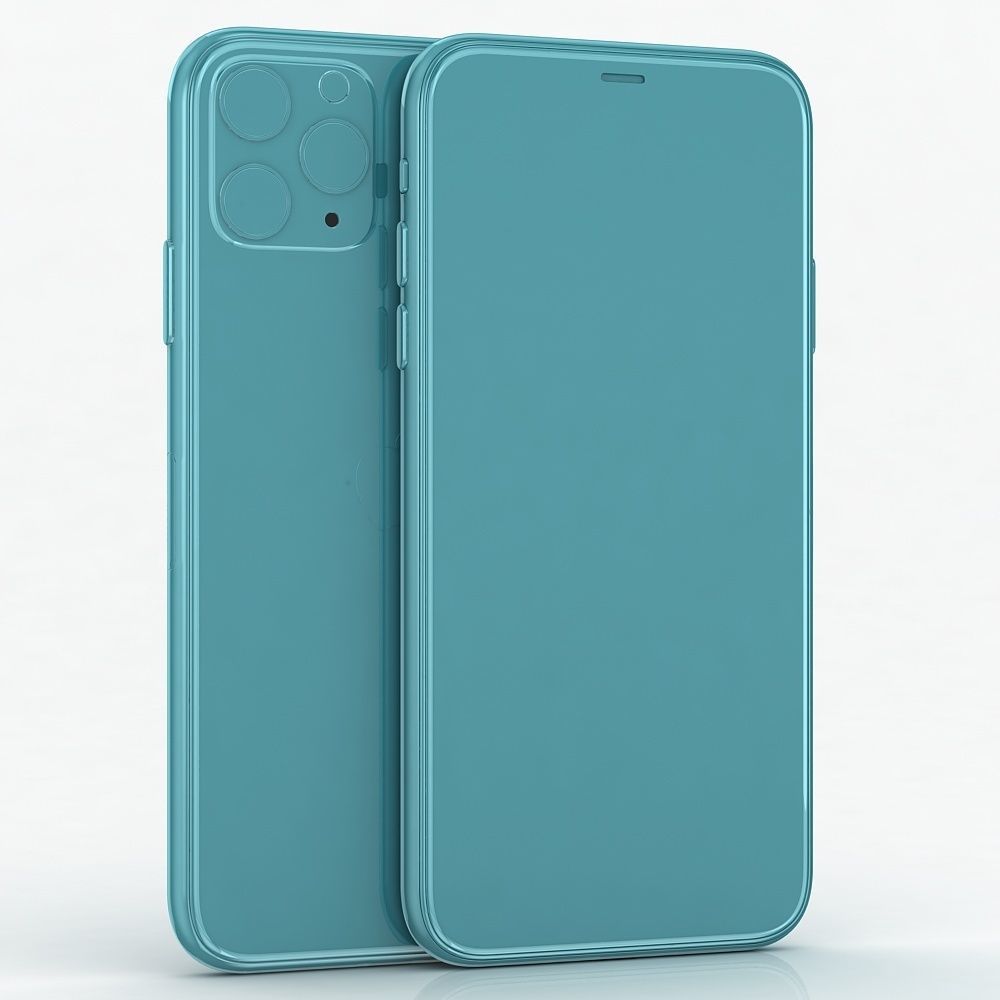 Apple iPhone 11 Pro   Space Gray  Low-poly 3D model_1