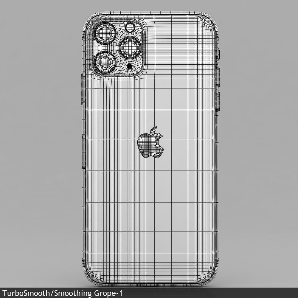 Apple iPhone 11 Pro   Space Gray  Low-poly 3D model_50