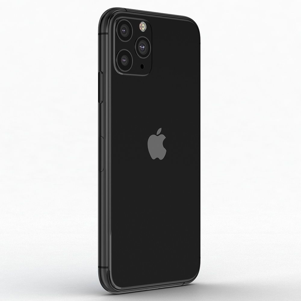 Apple iPhone 11 Pro   Space Gray  Low-poly 3D model_8