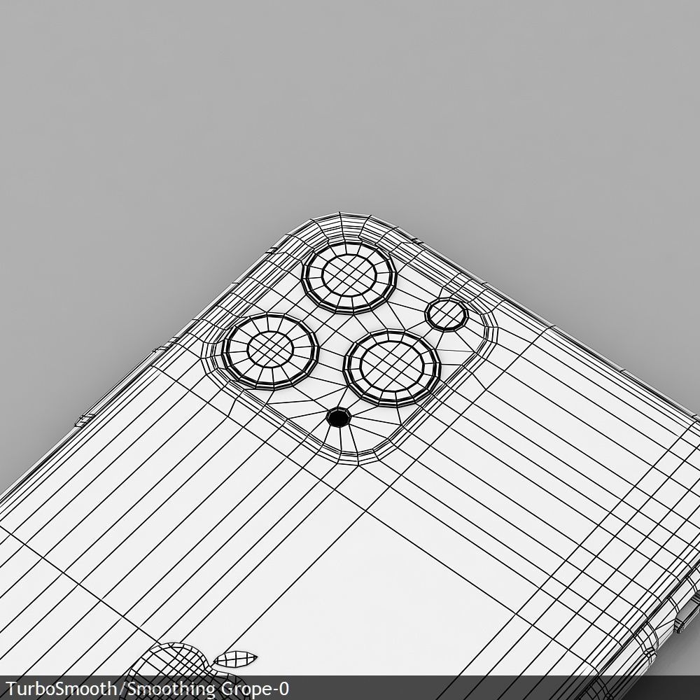 Apple iPhone 11 Pro   Space Gray  Low-poly 3D model_46