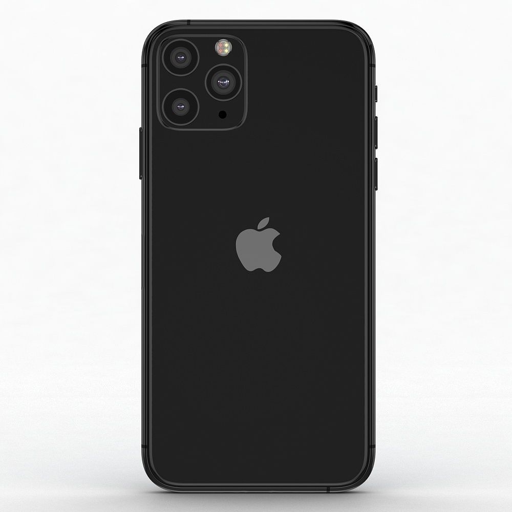 Apple iPhone 11 Pro   Space Gray  Low-poly 3D model_3