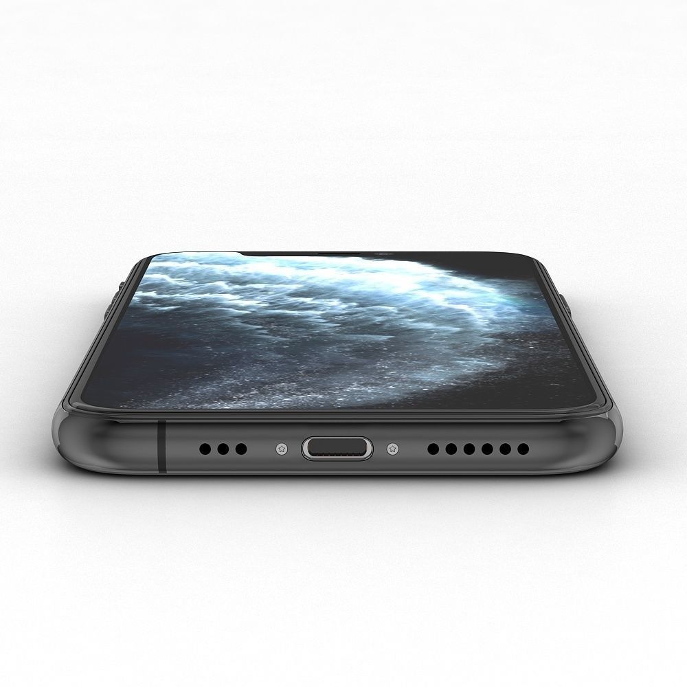 Apple iPhone 11 Pro   Space Gray  Low-poly 3D model_18