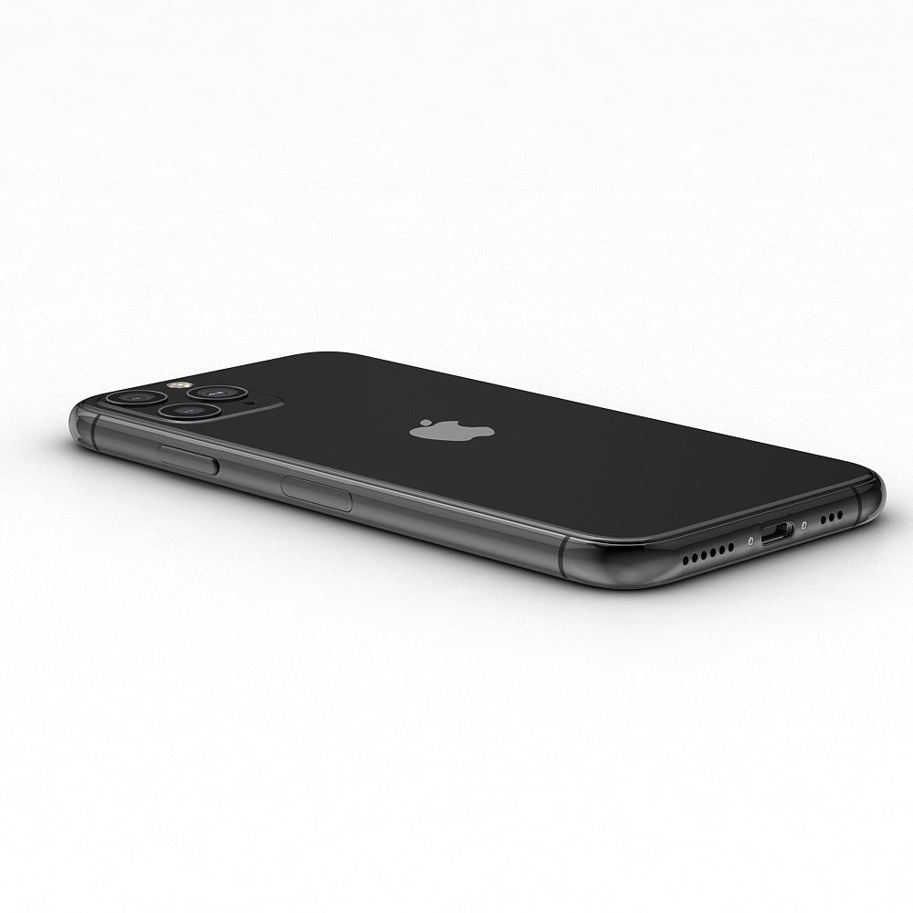 Apple iPhone 11 Pro   Space Gray  Low-poly 3D model_5