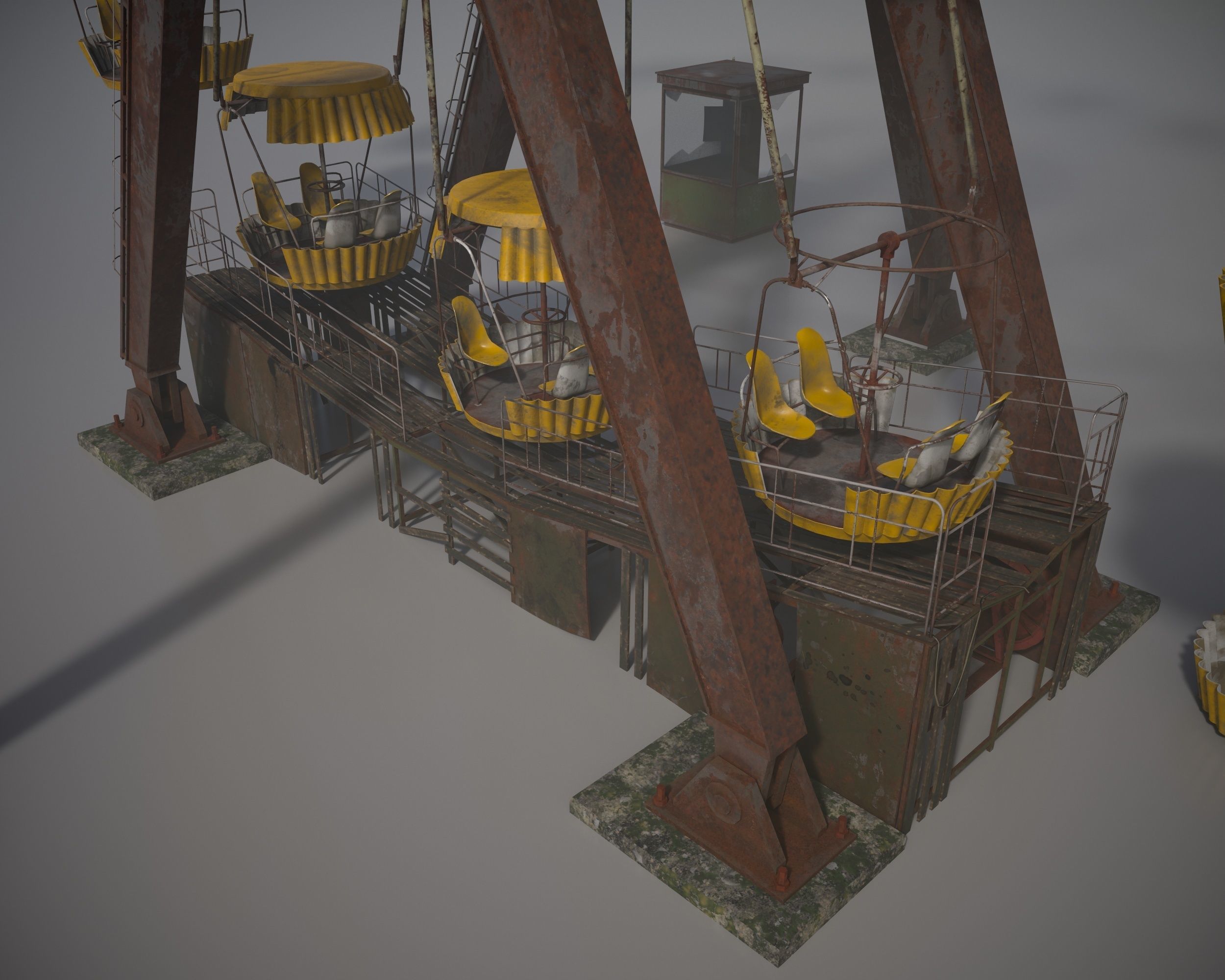Abandoned Pripyat Ferris Wheel PBR Low-poly 3D model_11