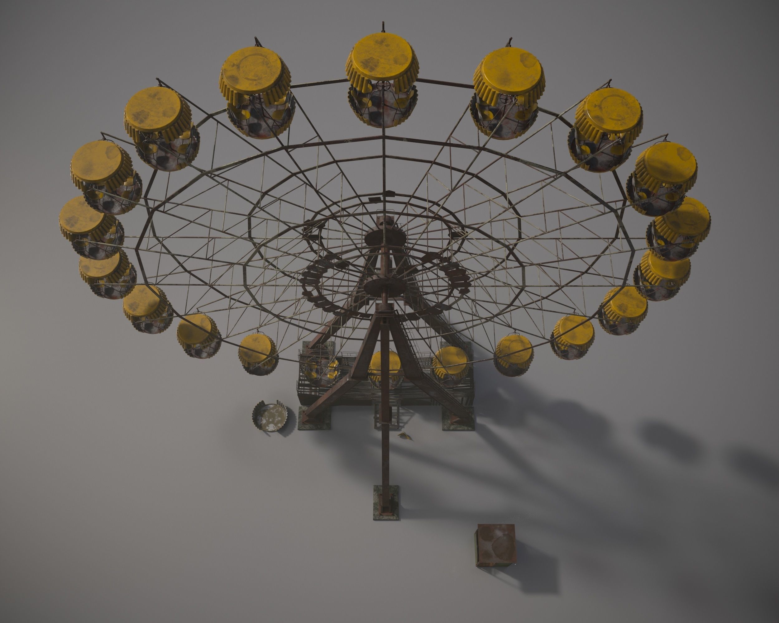 Abandoned Pripyat Ferris Wheel PBR Low-poly 3D model_18