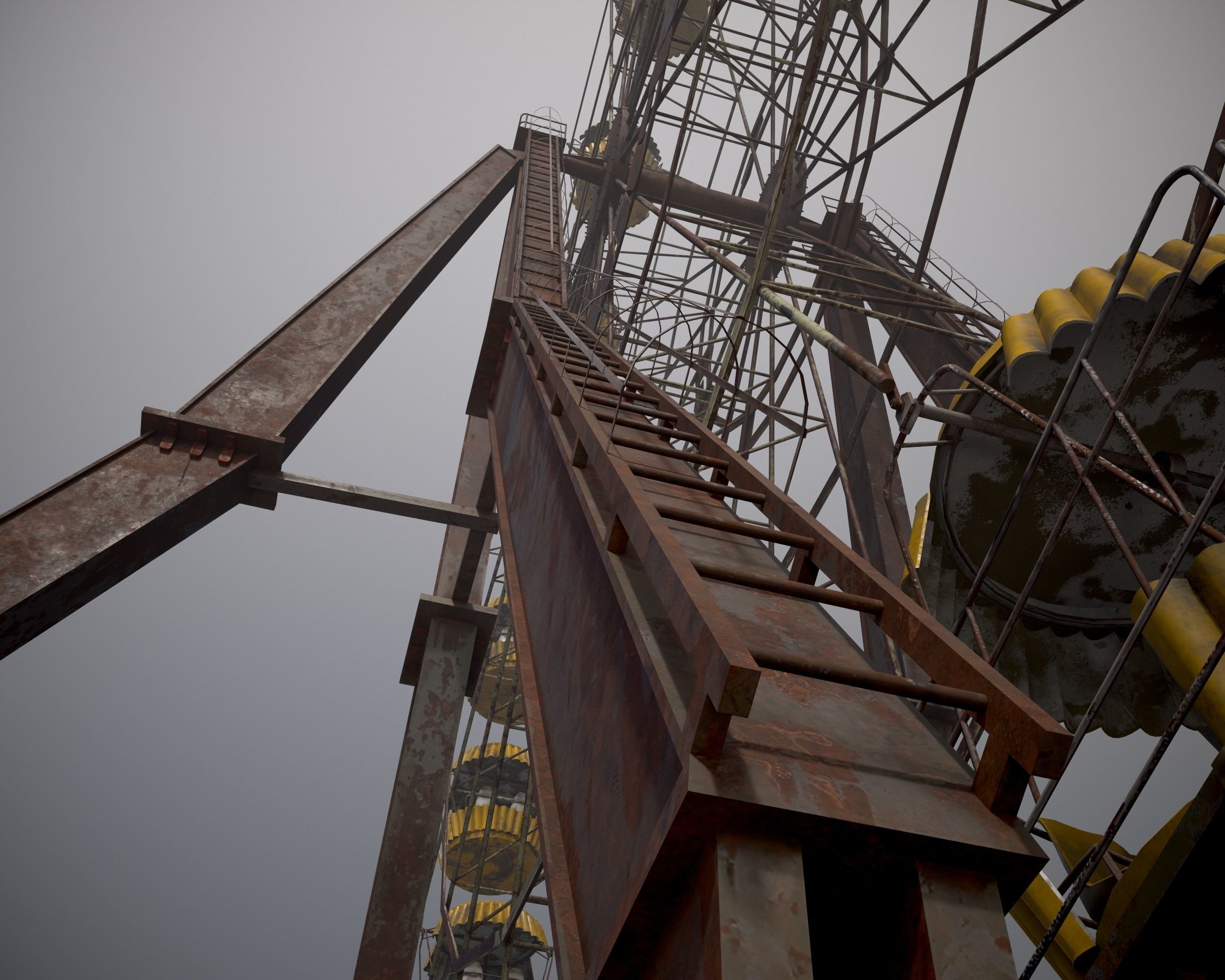 Abandoned Pripyat Ferris Wheel PBR Low-poly 3D model_19