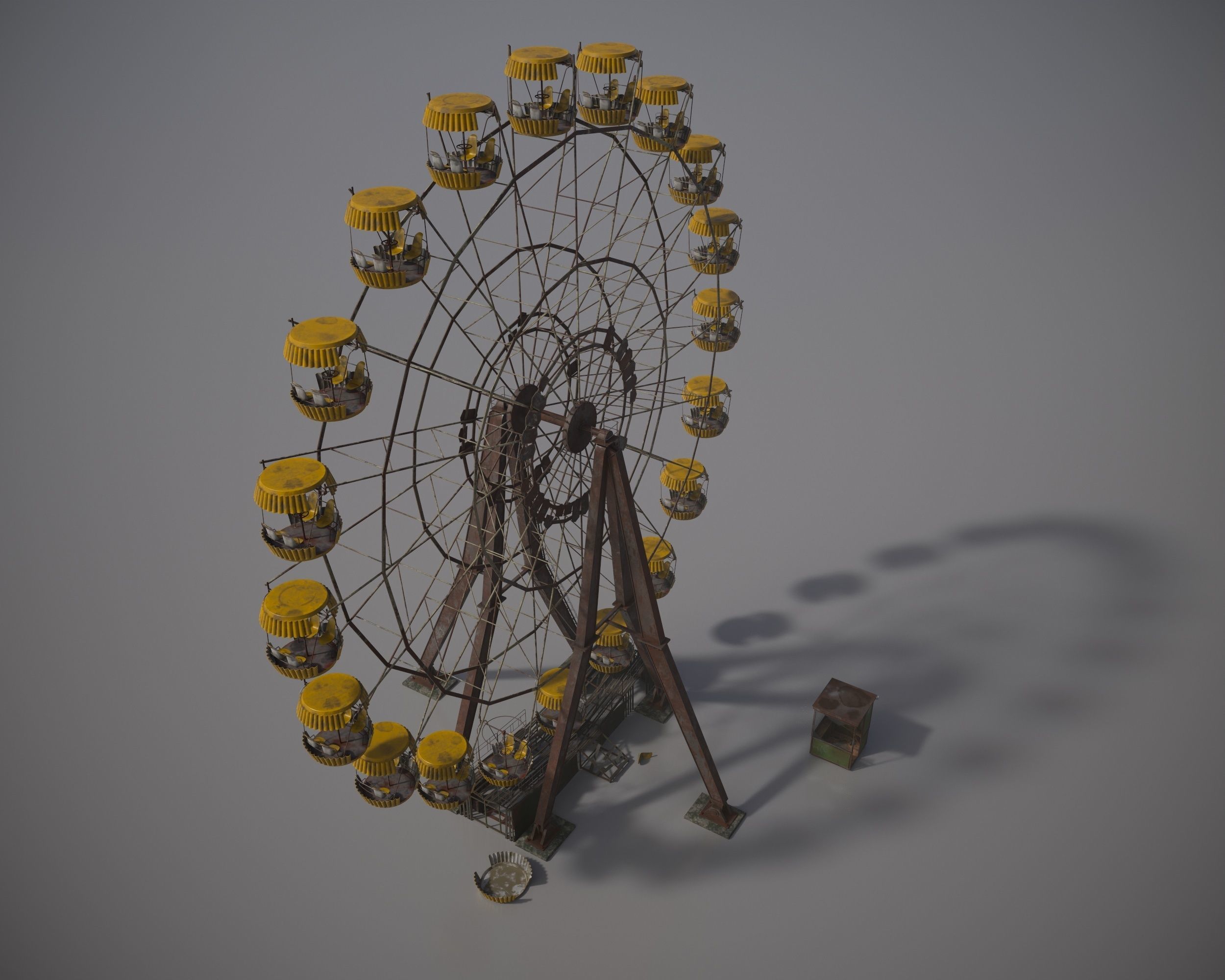 Abandoned Pripyat Ferris Wheel PBR Low-poly 3D model_5