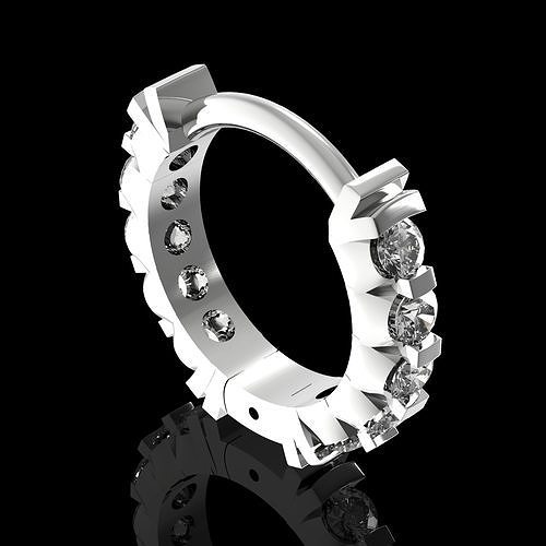 3D Model Hoop with large stones 3D print model