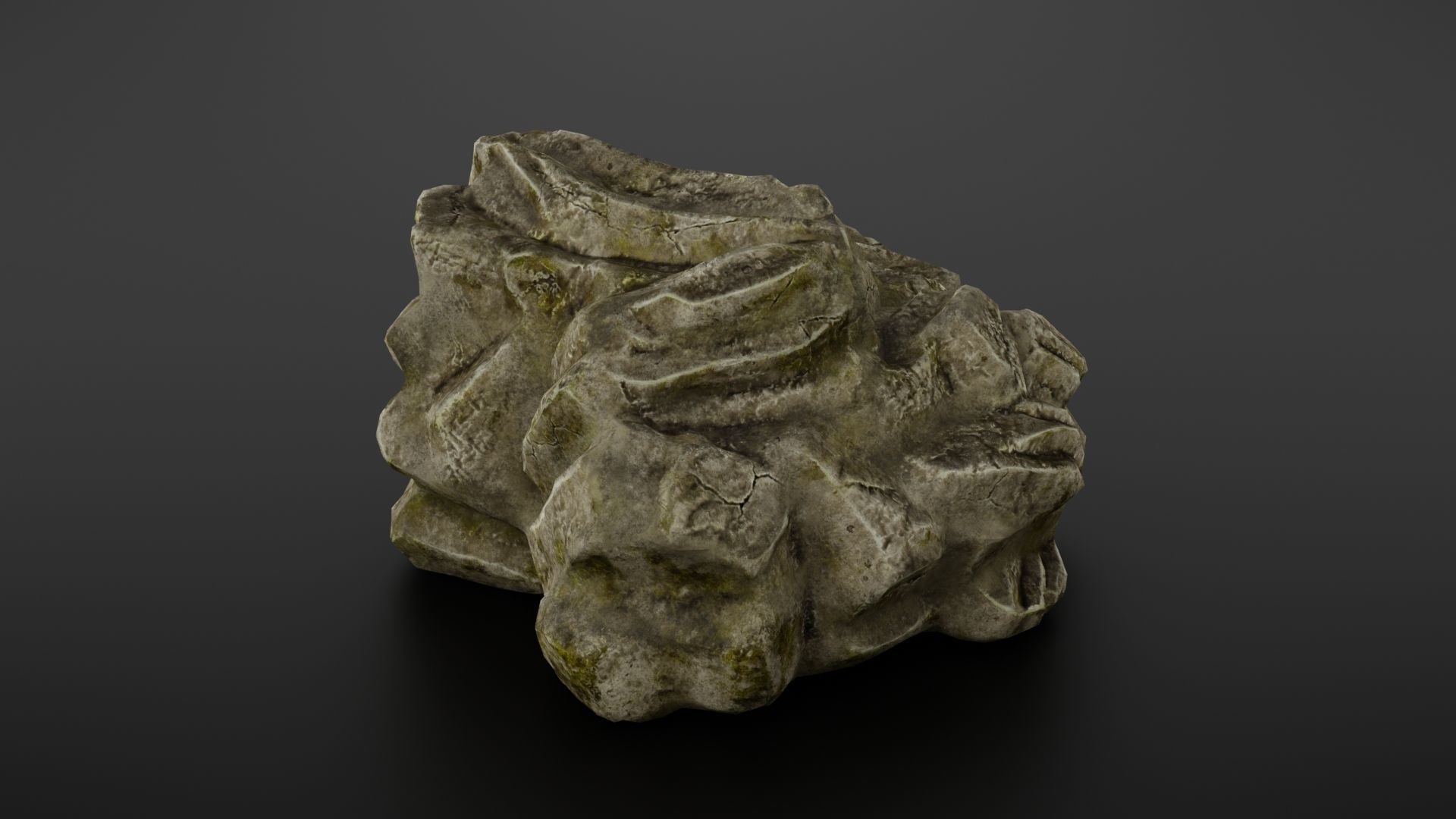 Rock formation 5 Low-poly 3D model_6