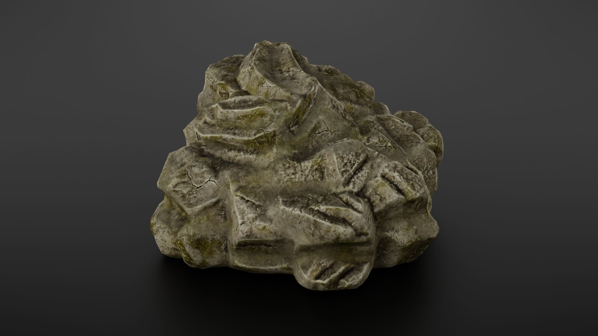 Rock formation 5 Low-poly 3D model_20