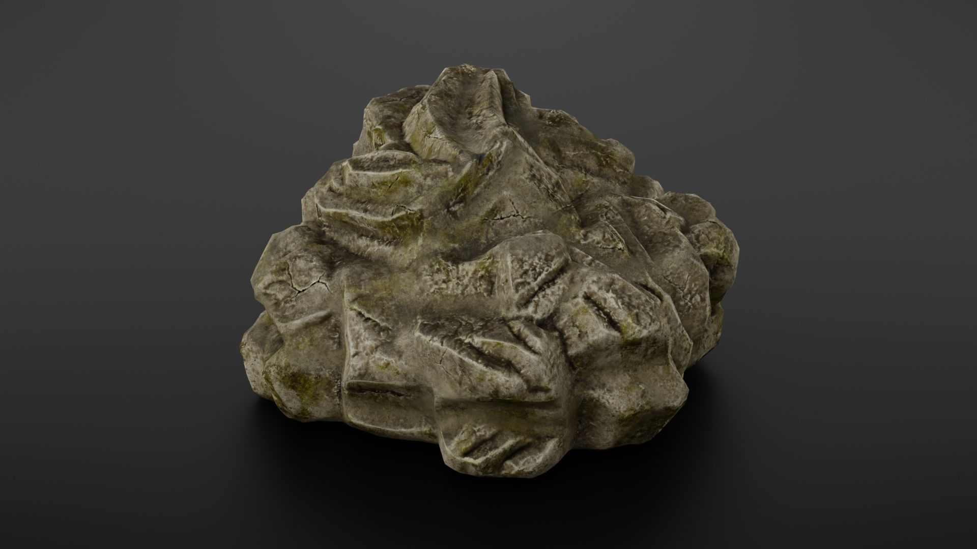 Rock formation 5 Low-poly 3D model_19