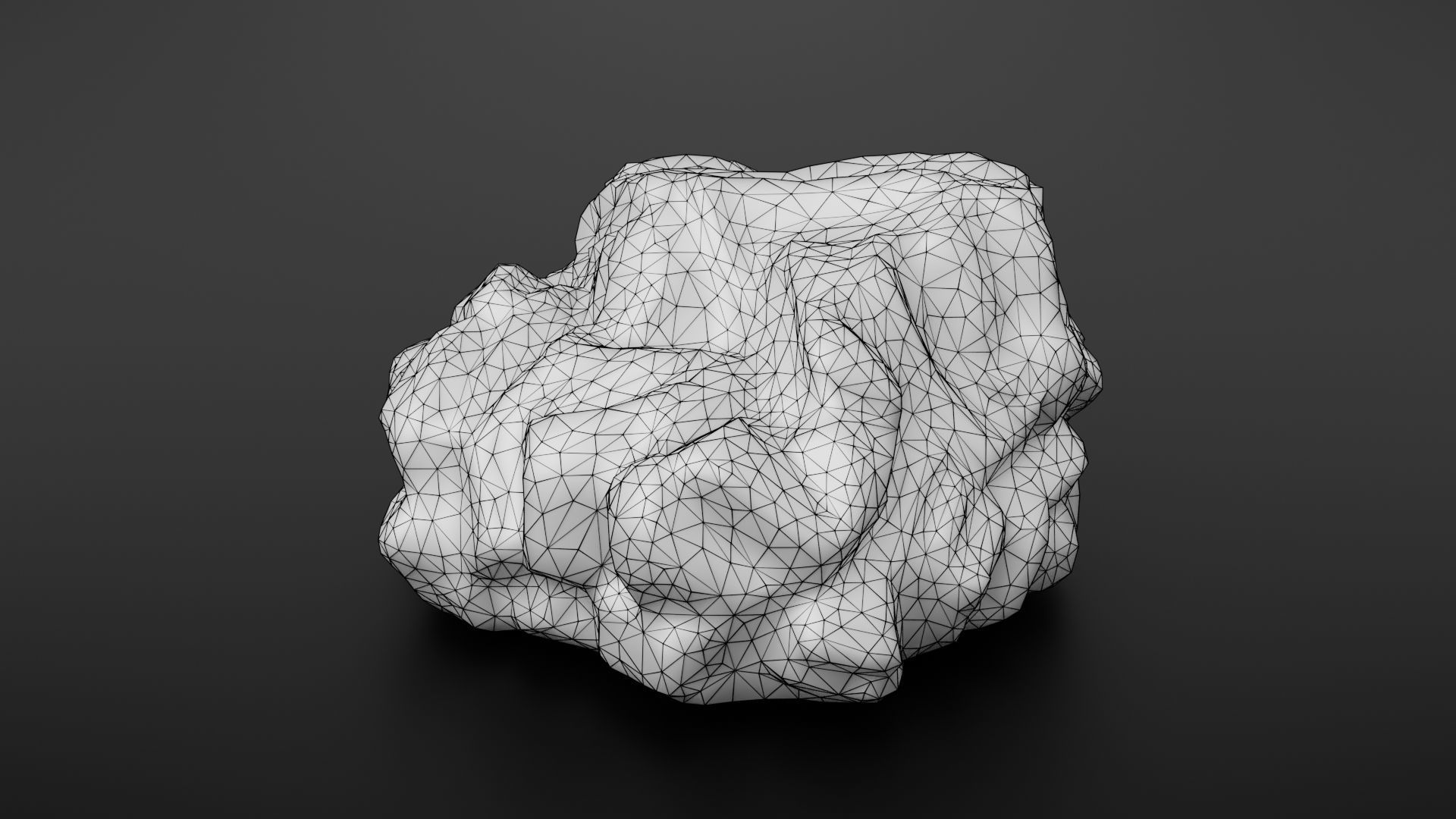 Rock formation 5 Low-poly 3D model_34