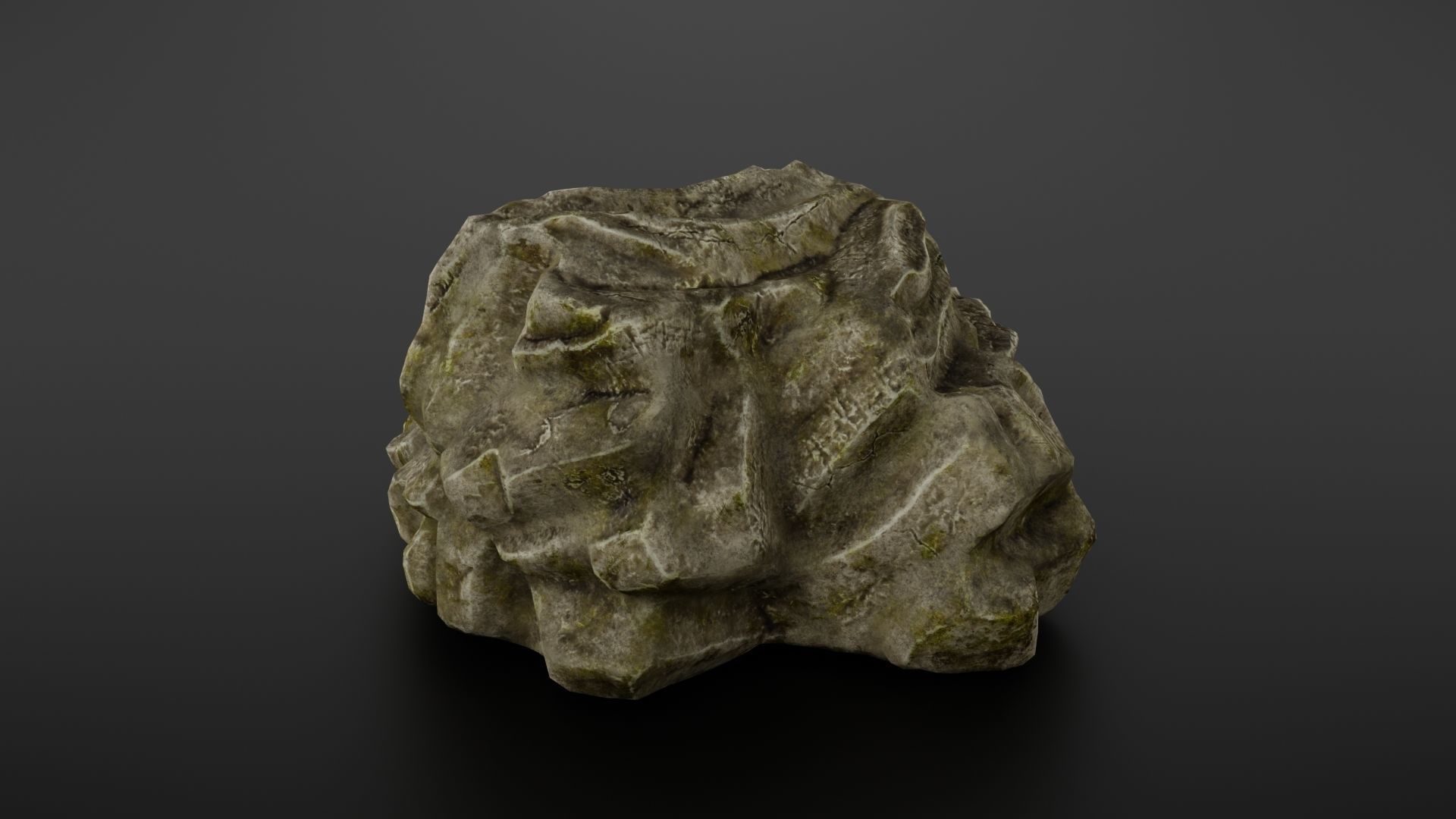 Rock formation 5 Low-poly 3D model_9