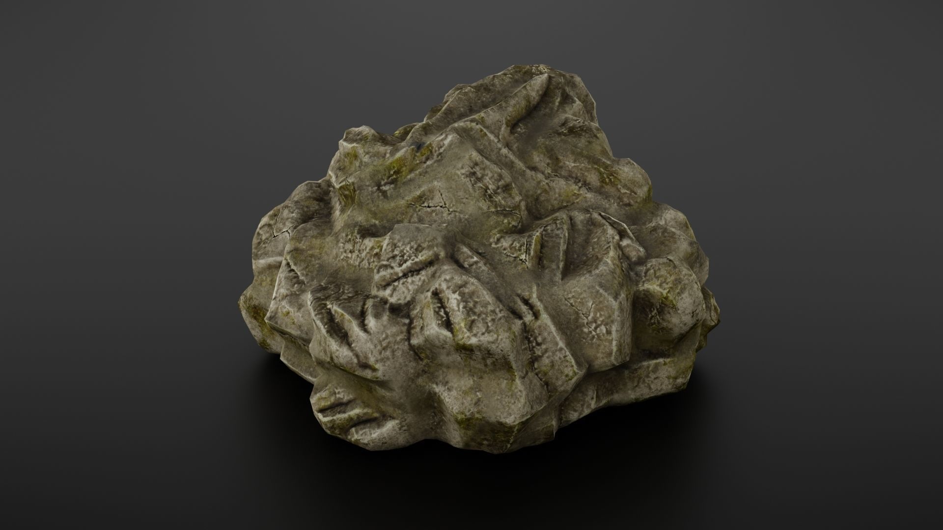 Rock formation 5 Low-poly 3D model_17