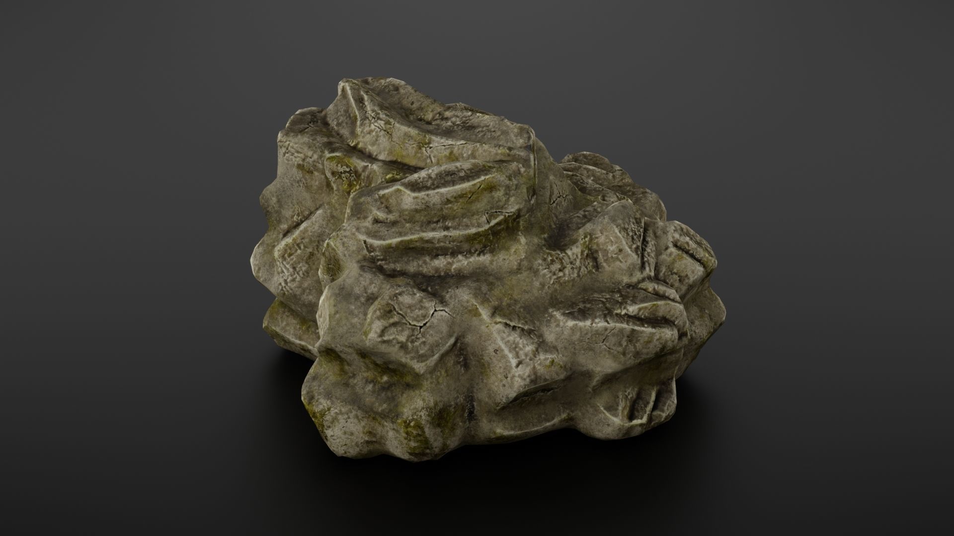 Rock formation 5 Low-poly 3D model_5
