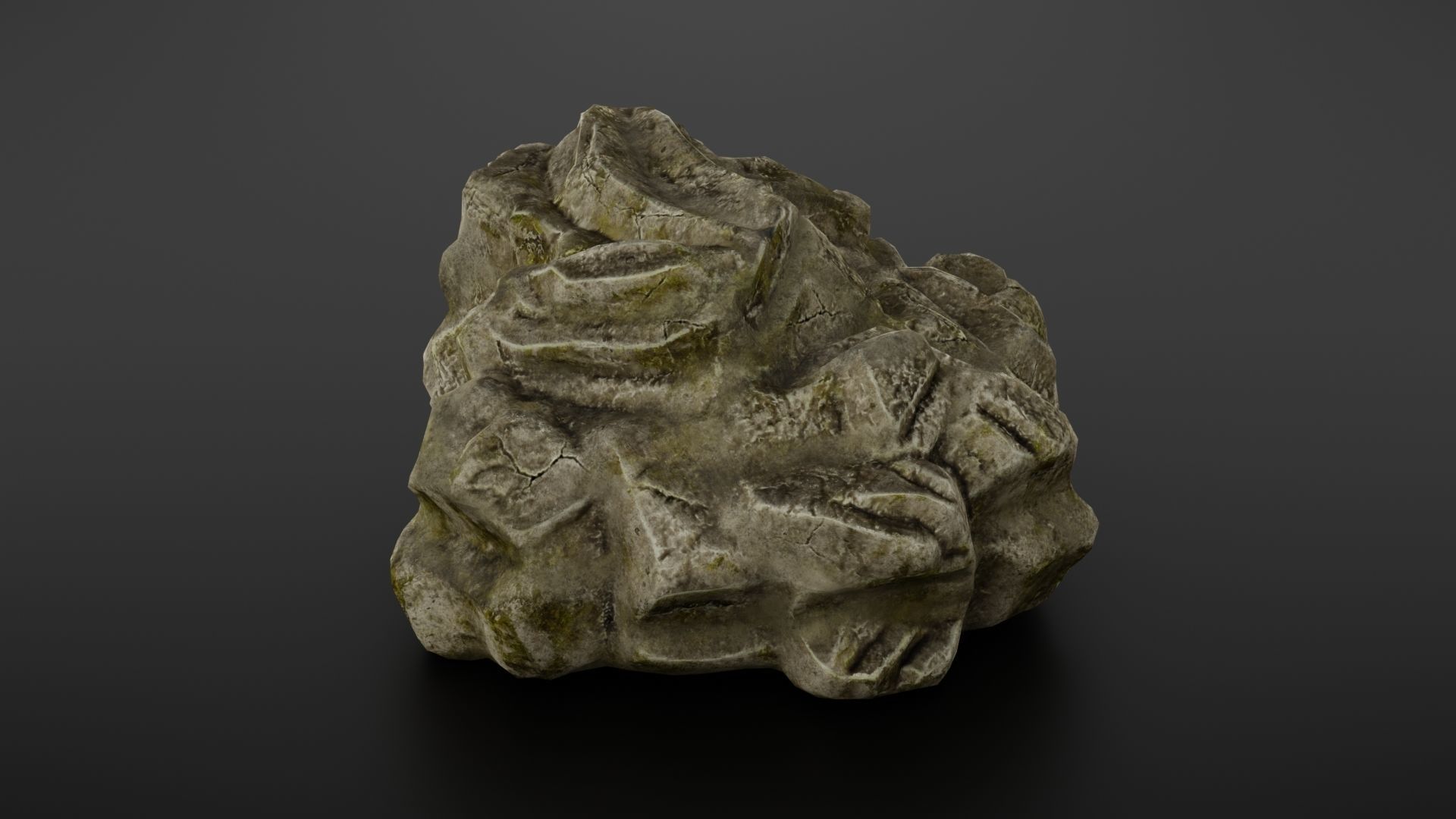 Rock formation 5 Low-poly 3D model_3