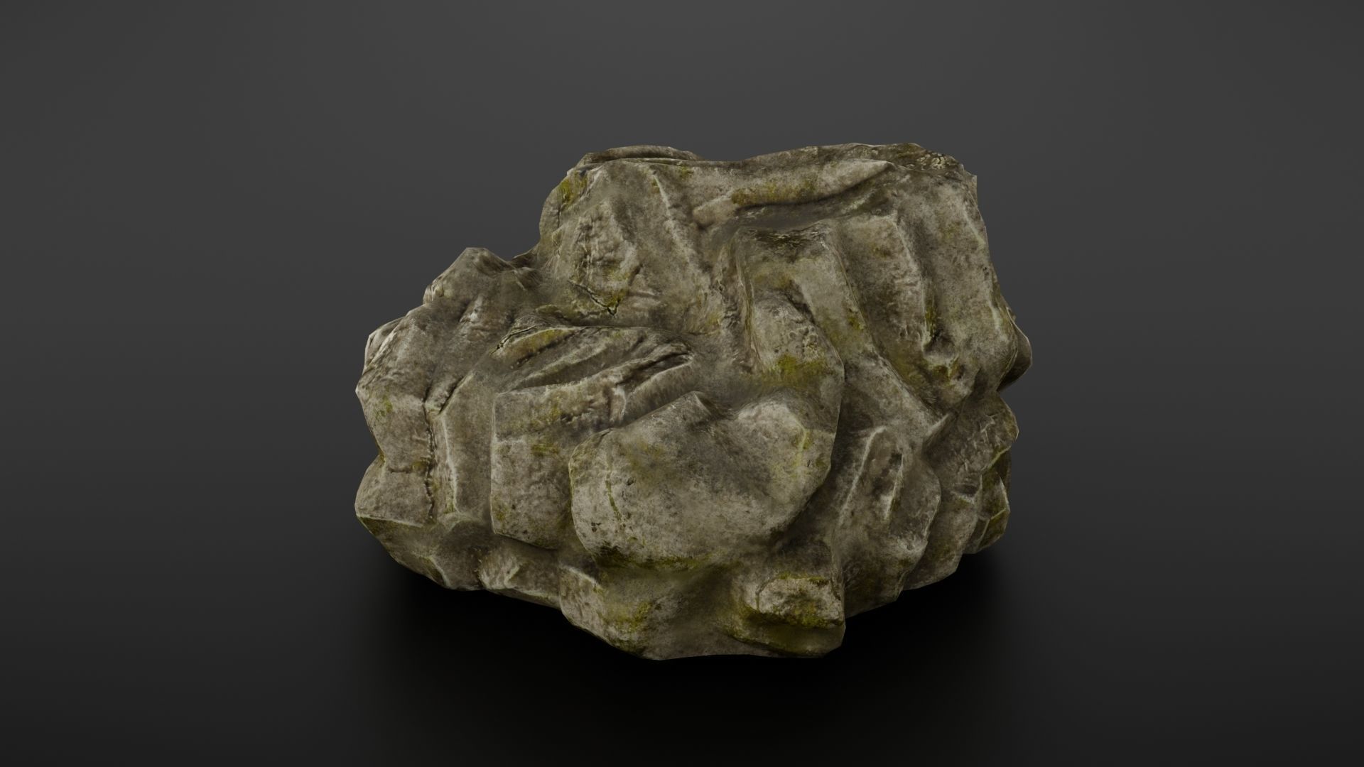 Rock formation 5 Low-poly 3D model_14