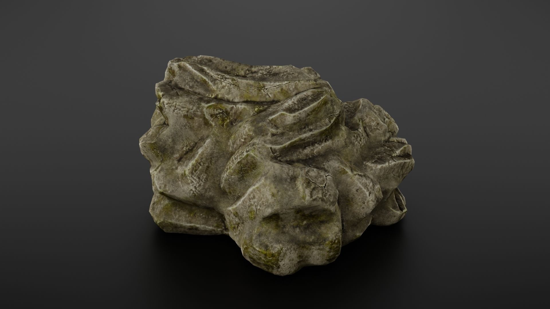 Rock formation 5 Low-poly 3D model_7