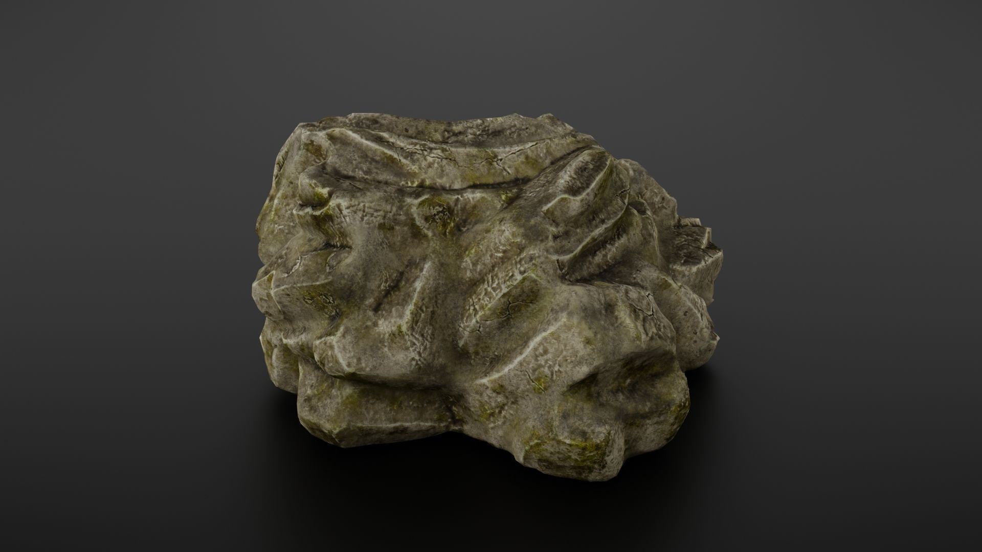 Rock formation 5 Low-poly 3D model_8