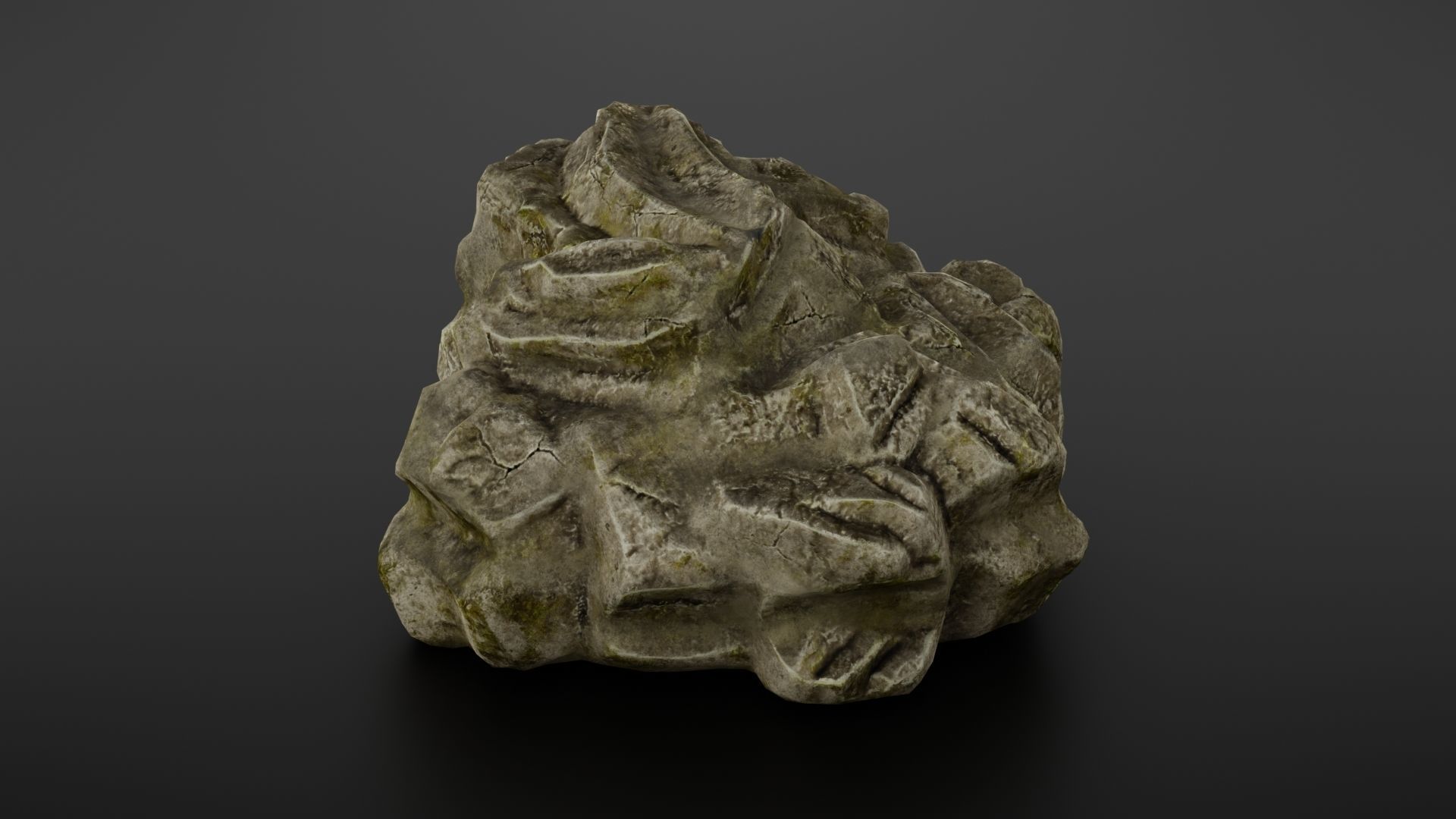 Rock formation 5 Low-poly 3D model_21