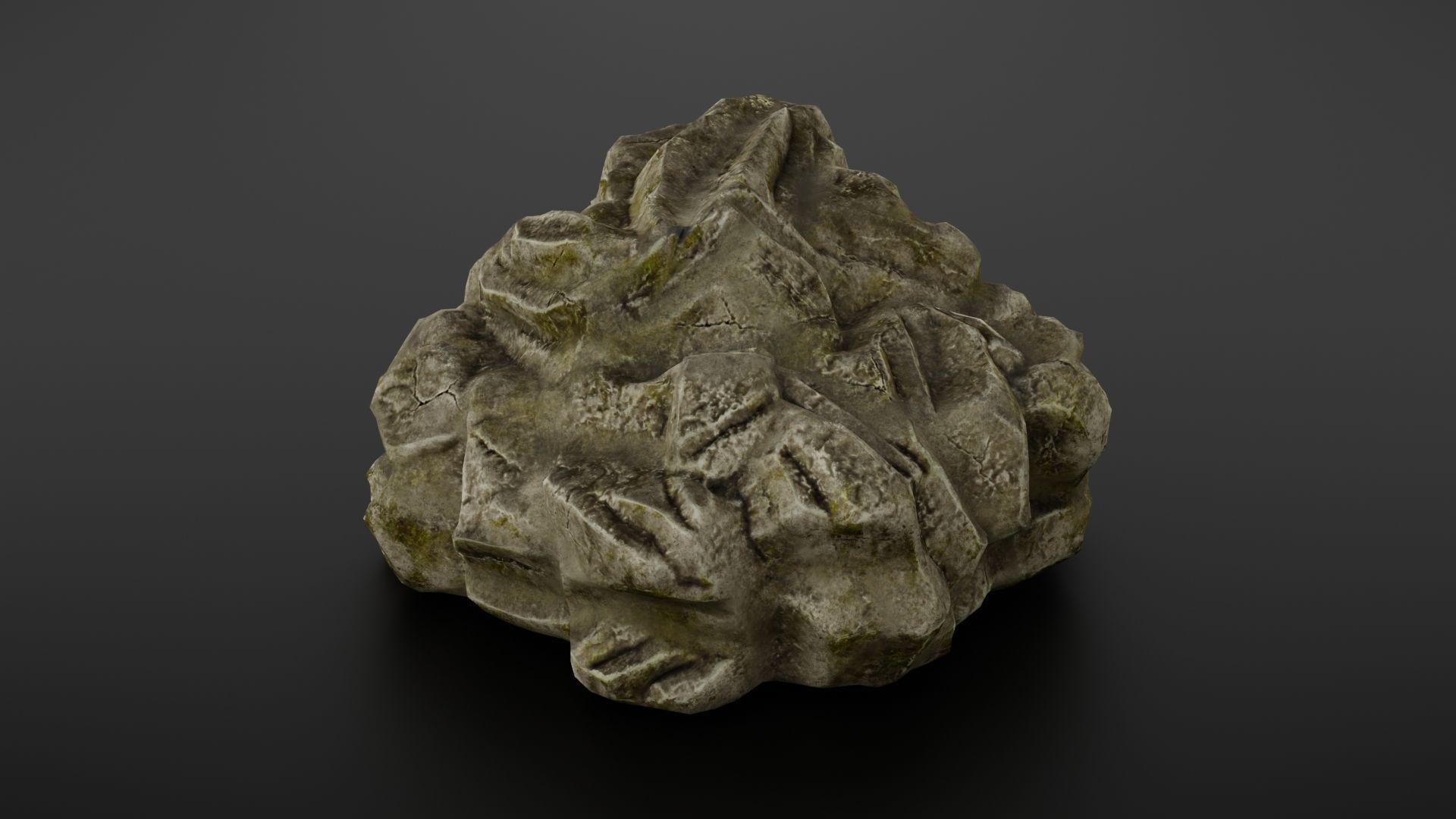 Rock formation 5 Low-poly 3D model_18