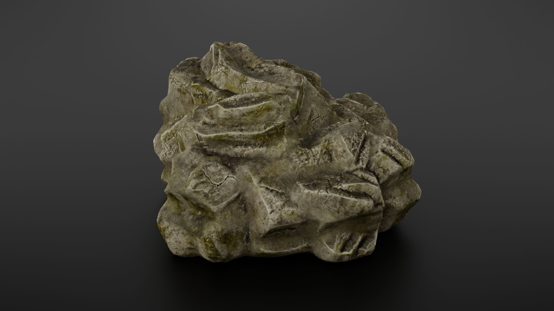 Rock formation 5 Low-poly 3D model_4