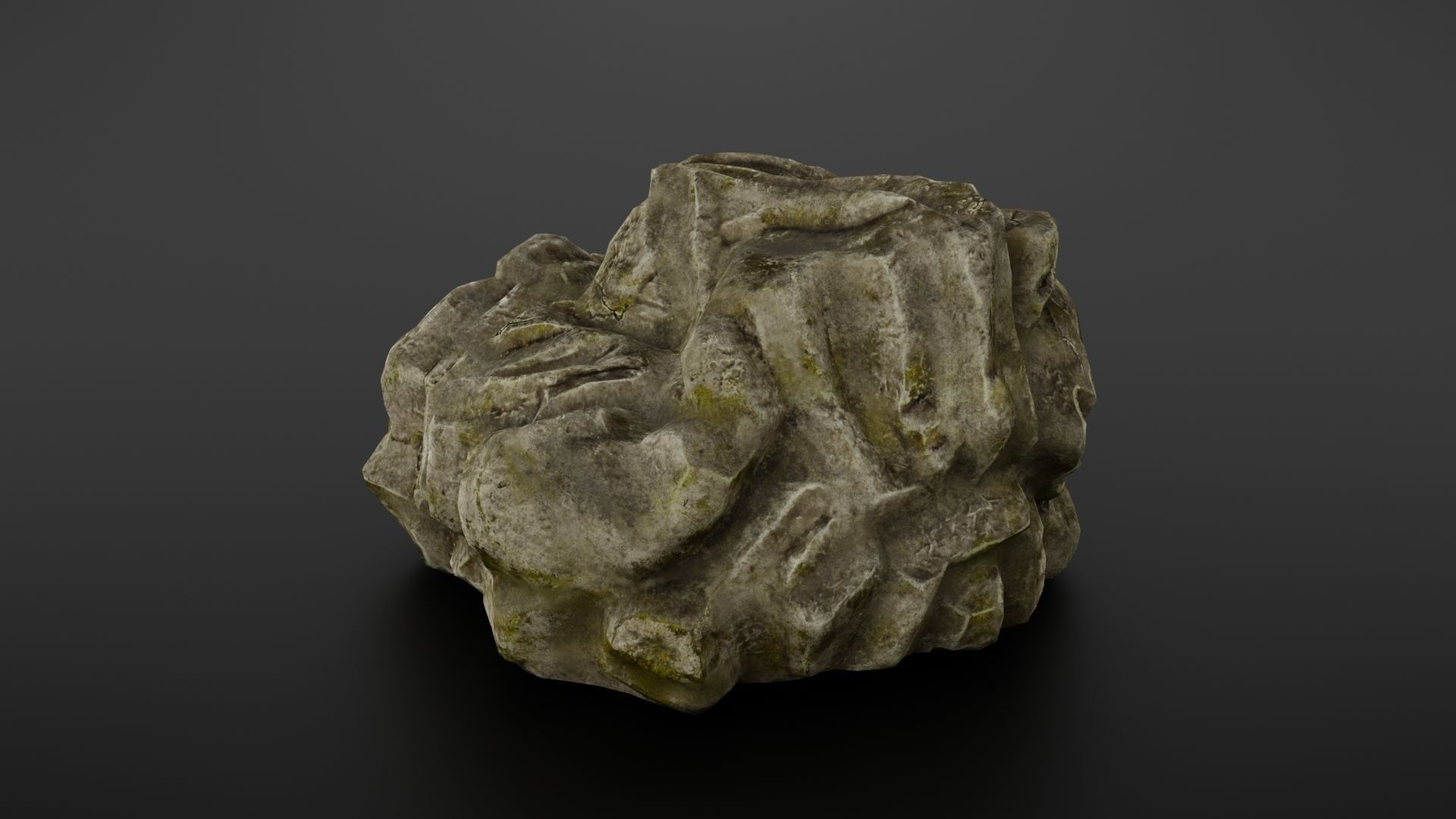 Rock formation 5 Low-poly 3D model_13