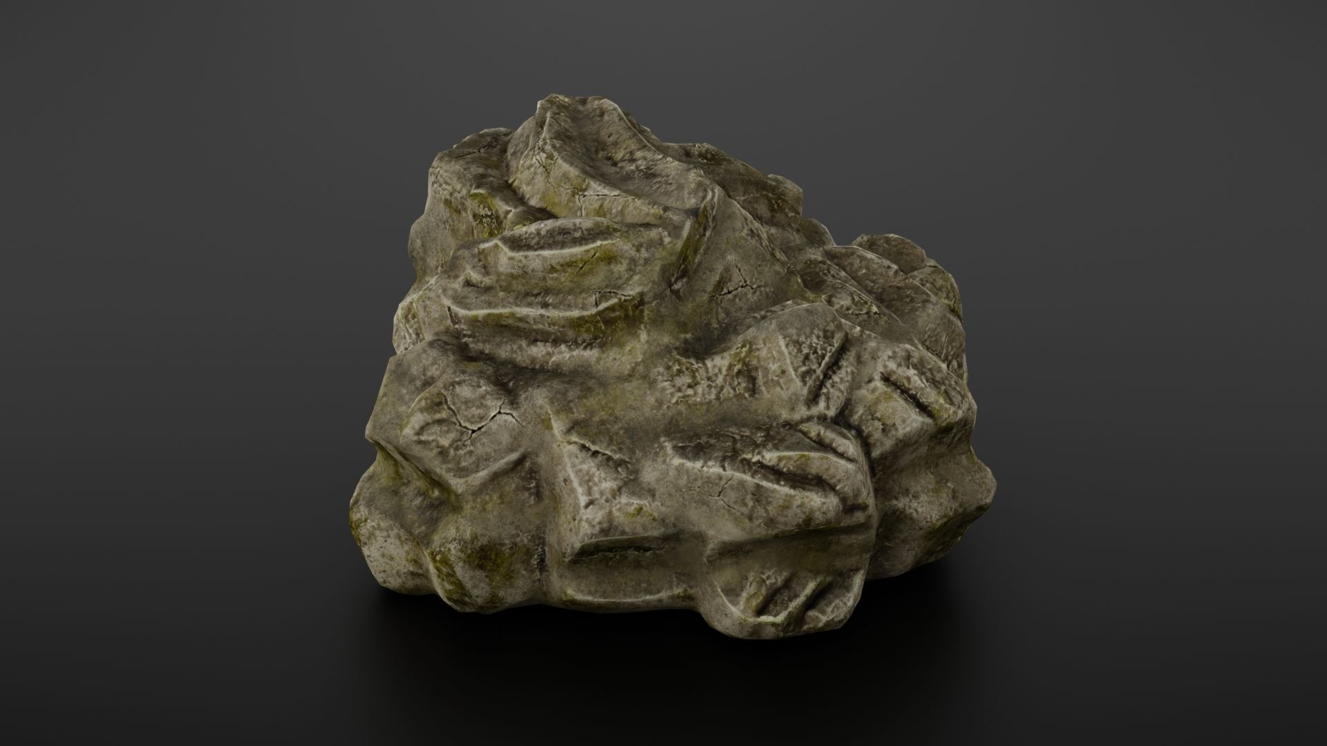 Rock formation 5 Low-poly 3D model_2