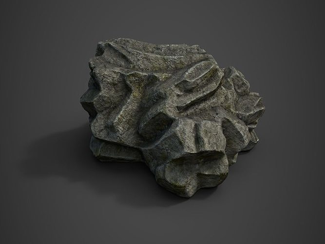 Rock formation 5 Low-poly 3D model
