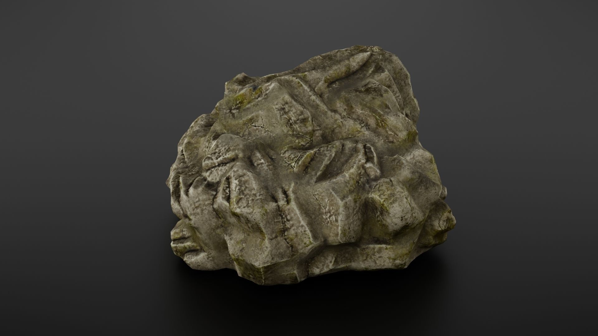 Rock formation 5 Low-poly 3D model_16