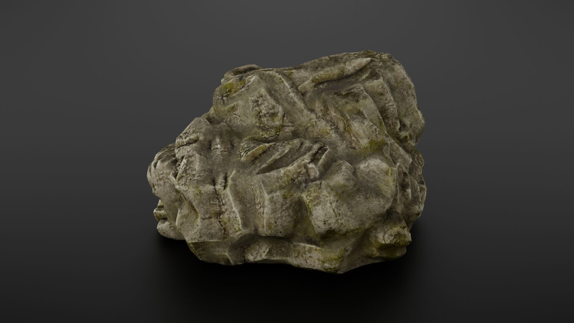 Rock formation 5 Low-poly 3D model_15