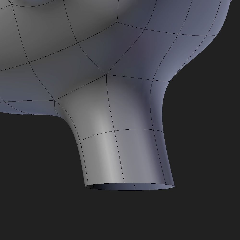 Cartoon Head for Sculpting Ready Low-poly 3D model_8