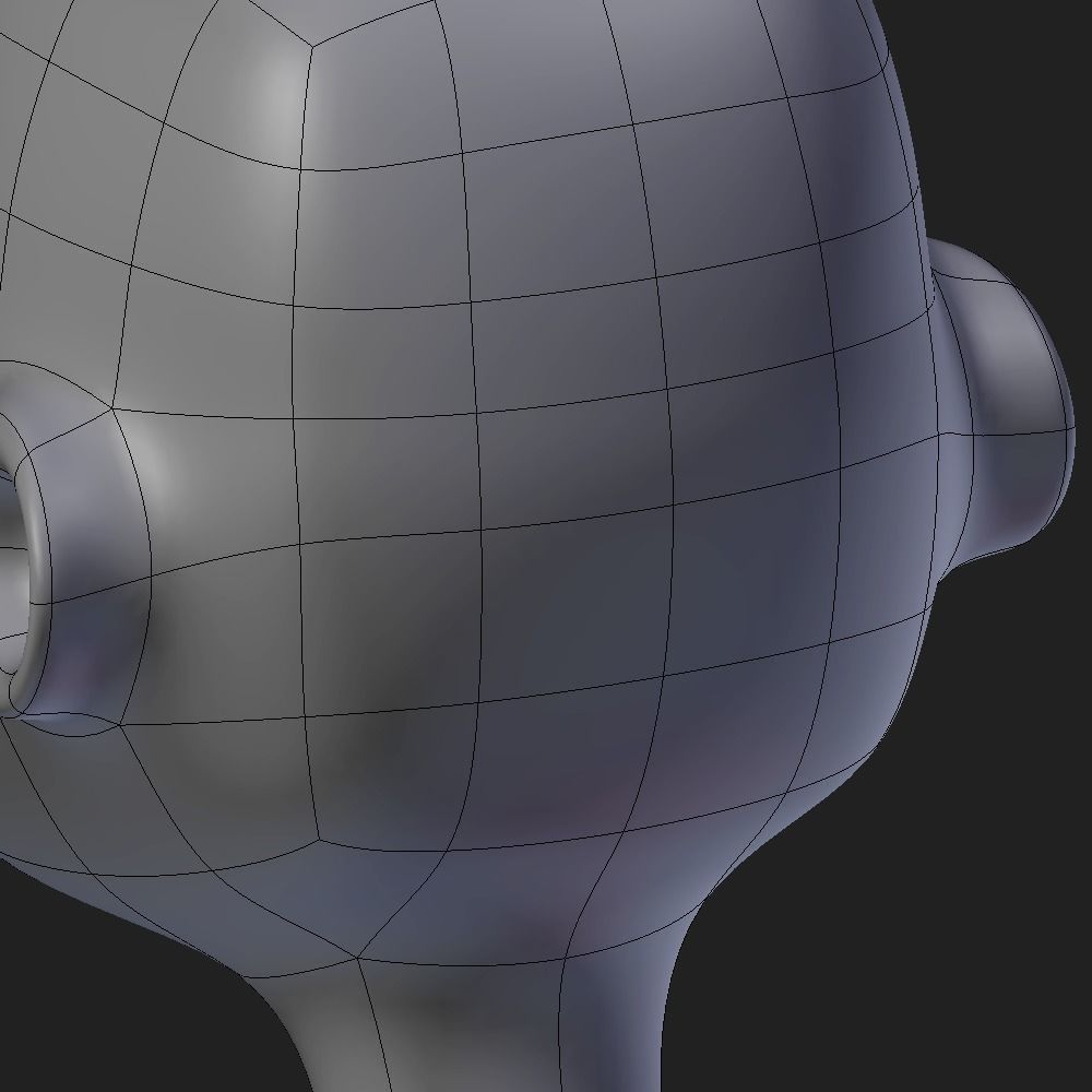 Cartoon Head for Sculpting Ready Low-poly 3D model_9