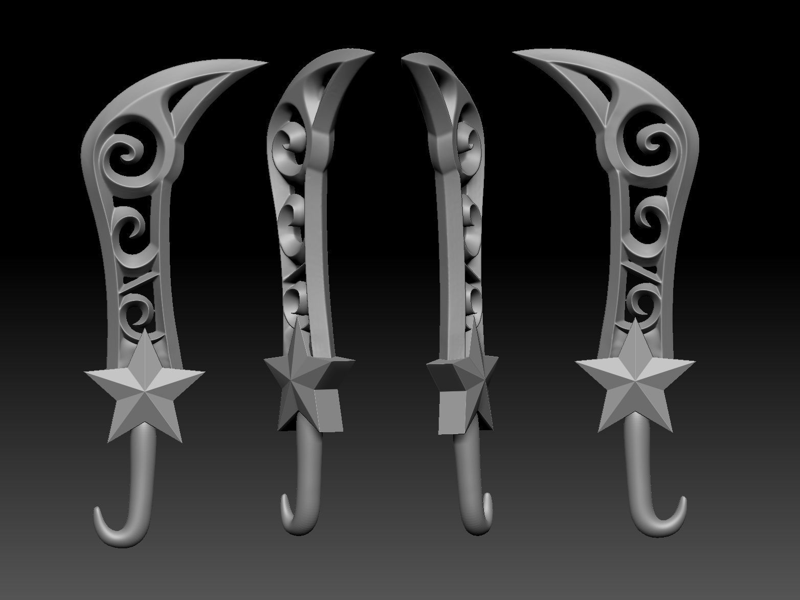 KATARINA blade weapon xmas version - League of legends 3D print model_1