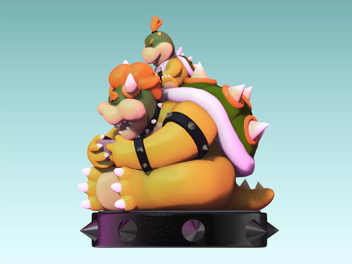 Bowser and Bowser Jr 3D print model_0