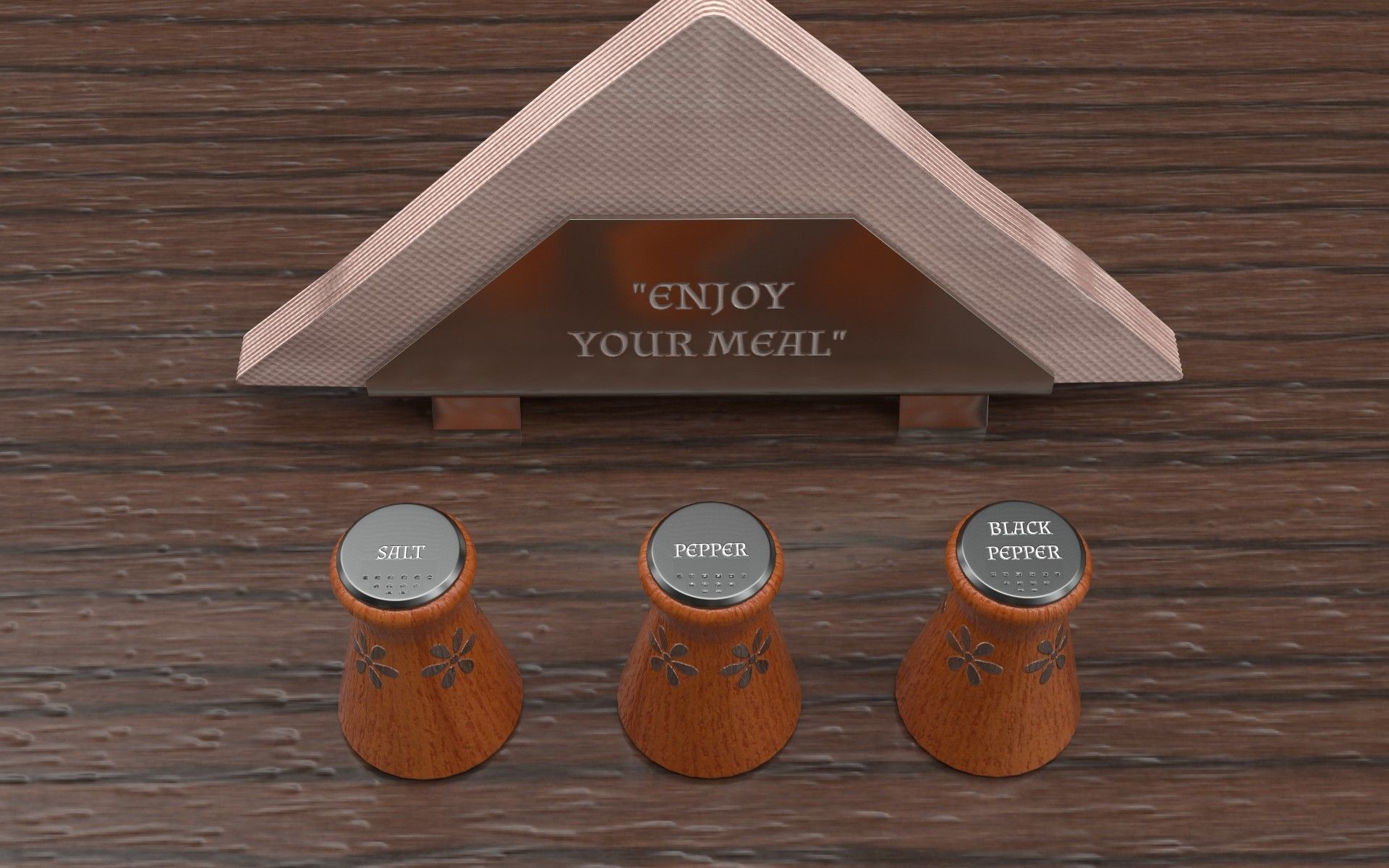 Circular Food Table Low-poly 3D model_14