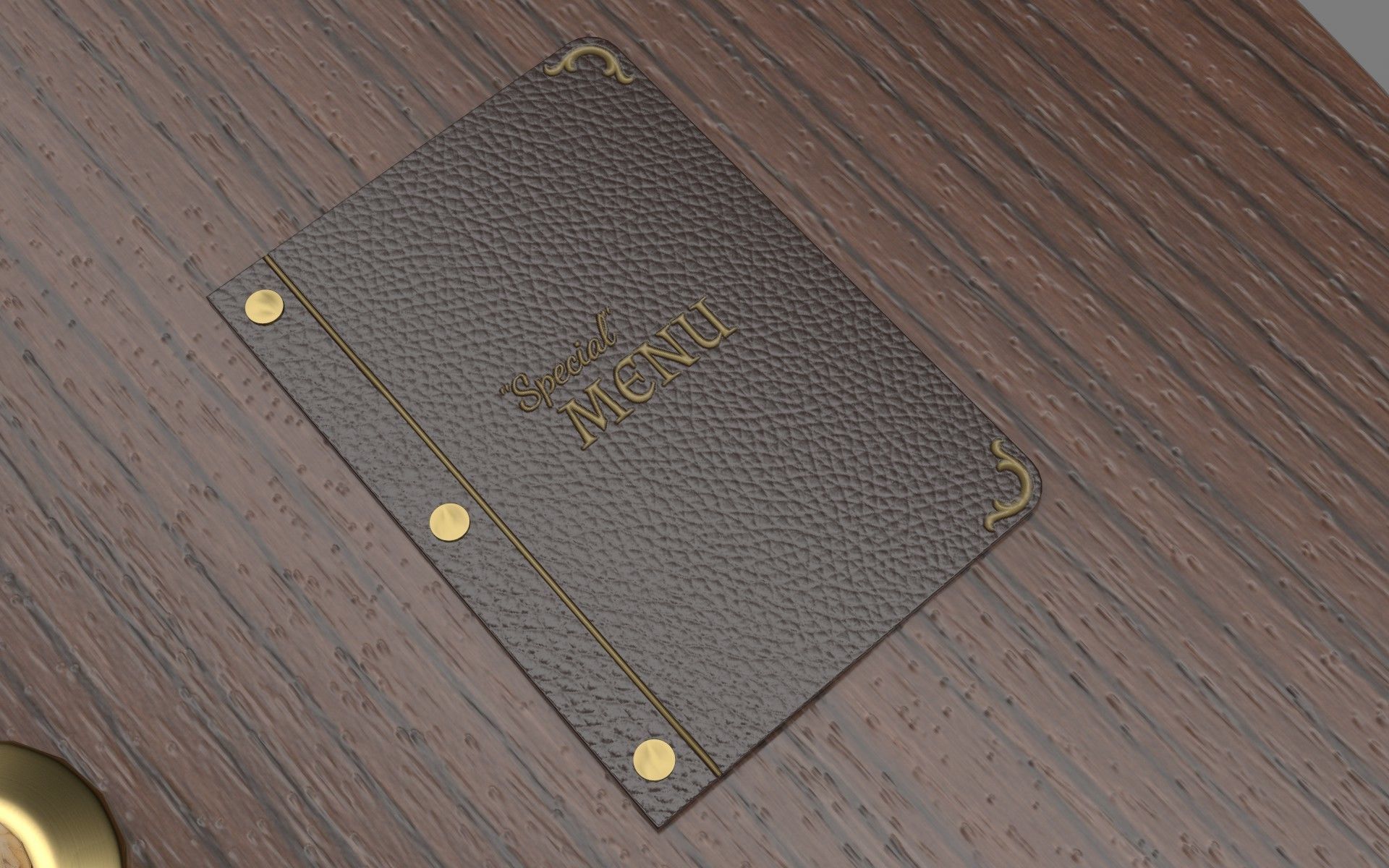 Circular Food Table Low-poly 3D model_13