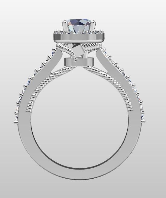 Diamond Ring 3D Print Model 3D print model_2